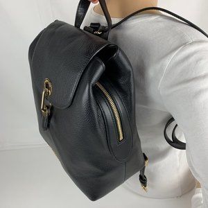 New Michael Kors Raven Leather Medium Backpack